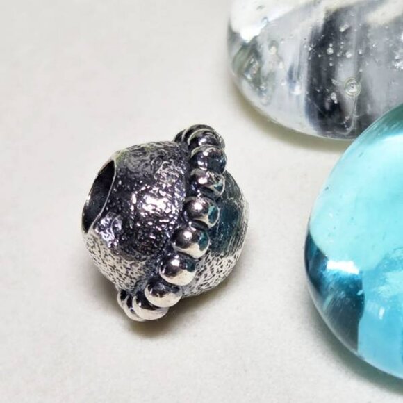 Authentic Trollbeads Small Planet Charm Sterling Silver Bead 925 Retired - Picture 1 of 4